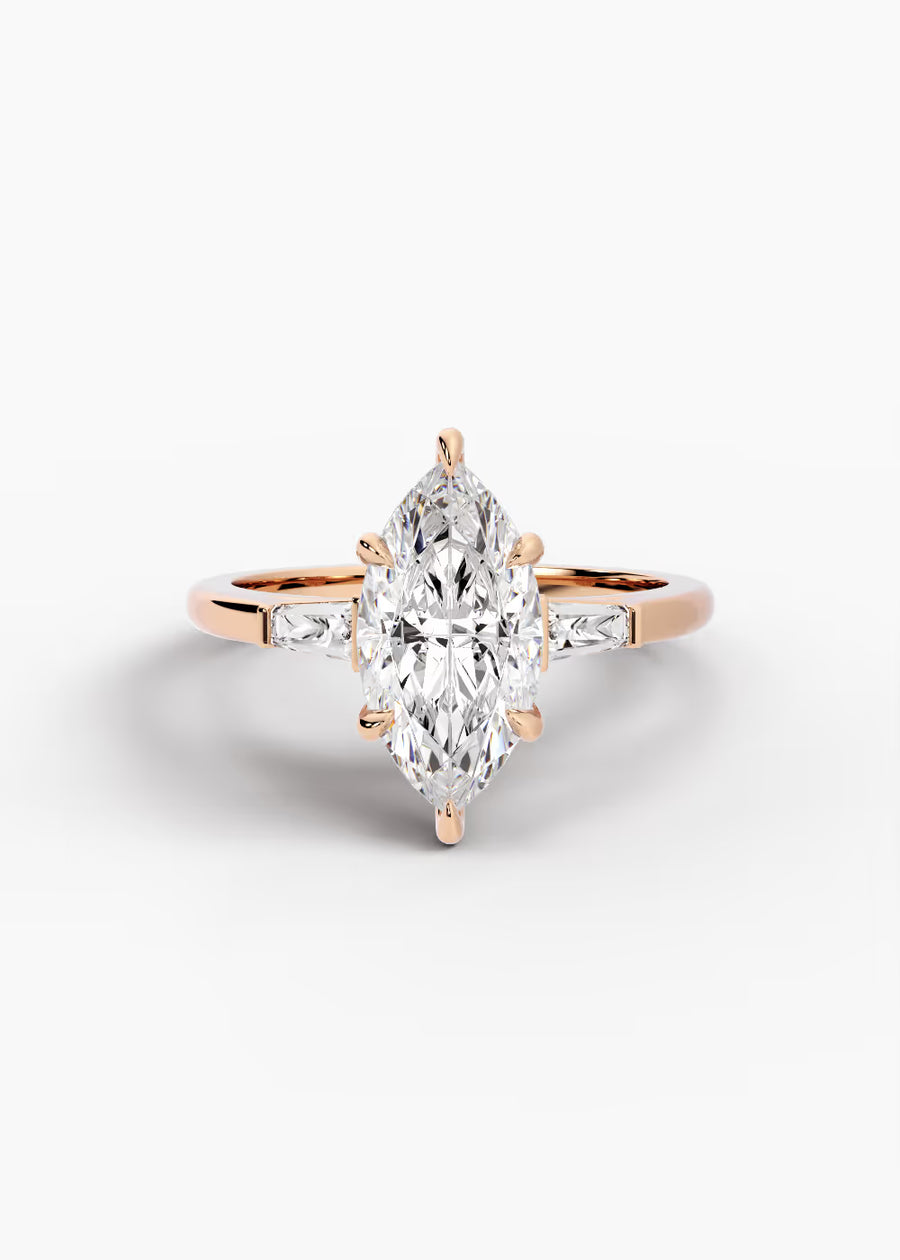 RG: The Regent · Marquise — rose gold view 1
