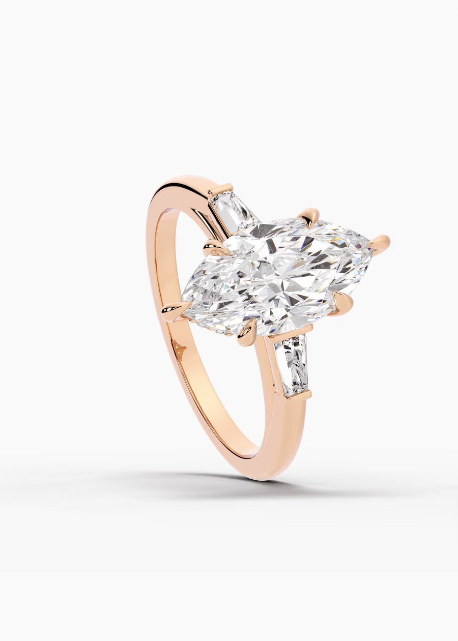 RG: The Regent · Marquise — rose gold view 4