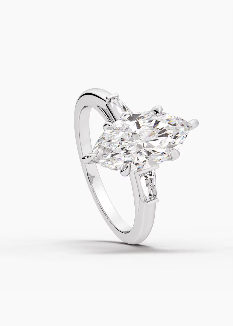 WG: The Regent · Marquise — white gold view 4
