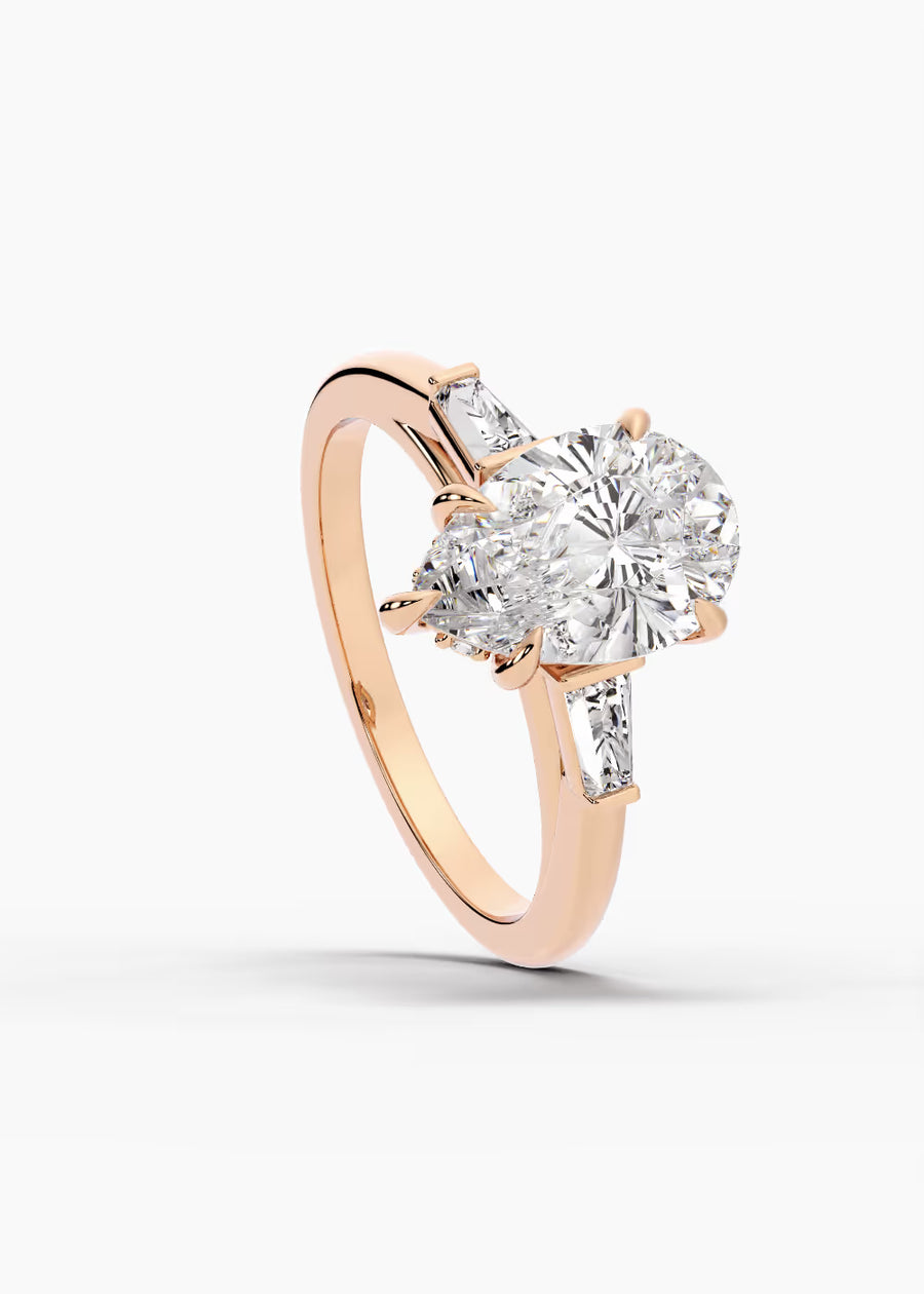 RG: The Regent · Pear — rose gold view 4