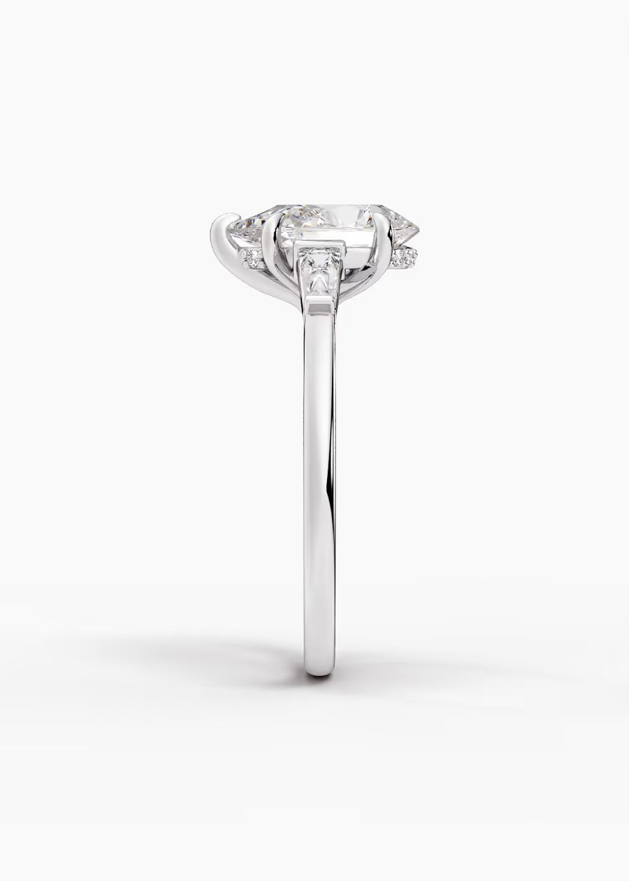 WG: The Regent · Pear — white gold view 3