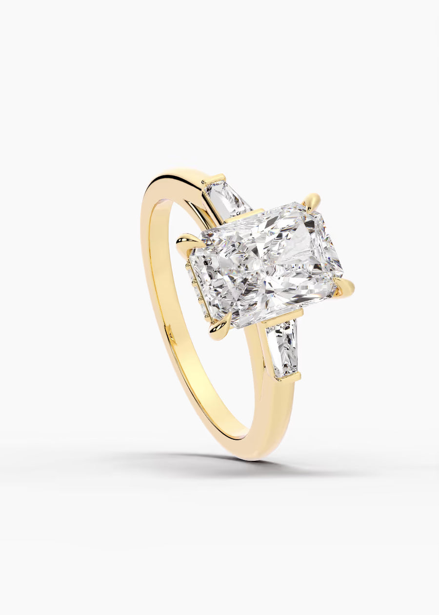 YG: The Regent · Radiant — yellow gold view 4