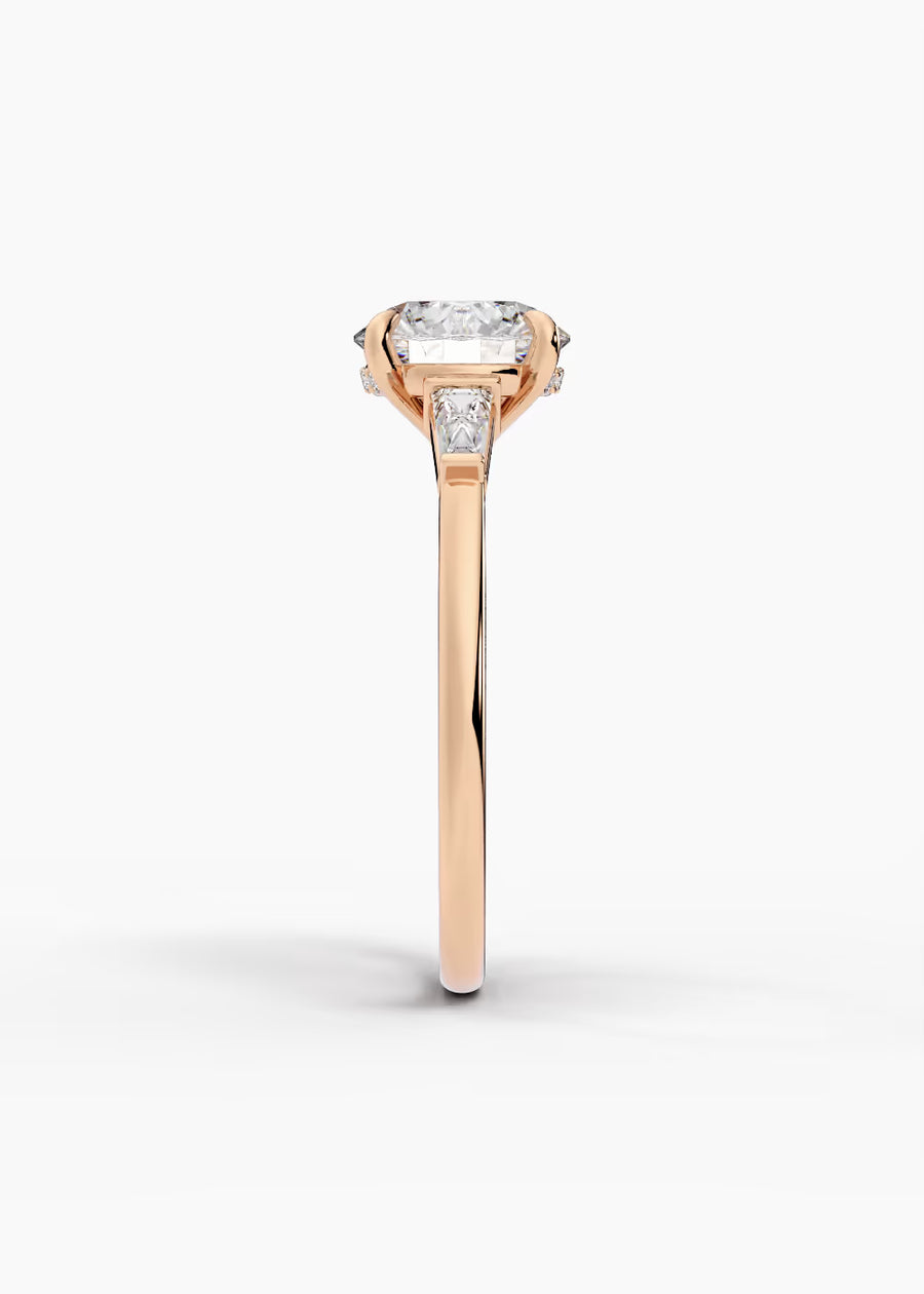 RG: The Regent · Round — rose gold view 3