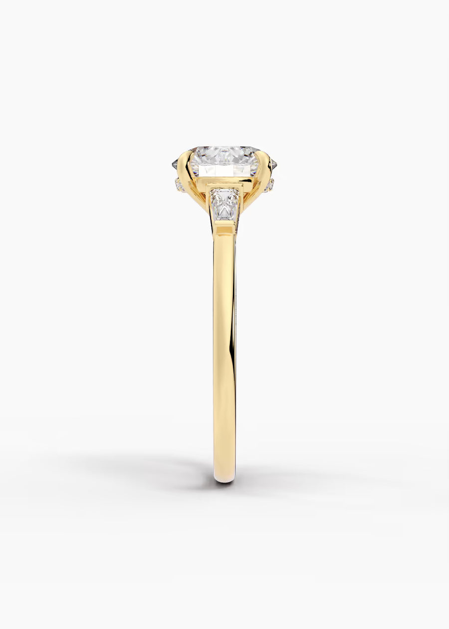 YG: The Regent · Round — yellow gold view 3