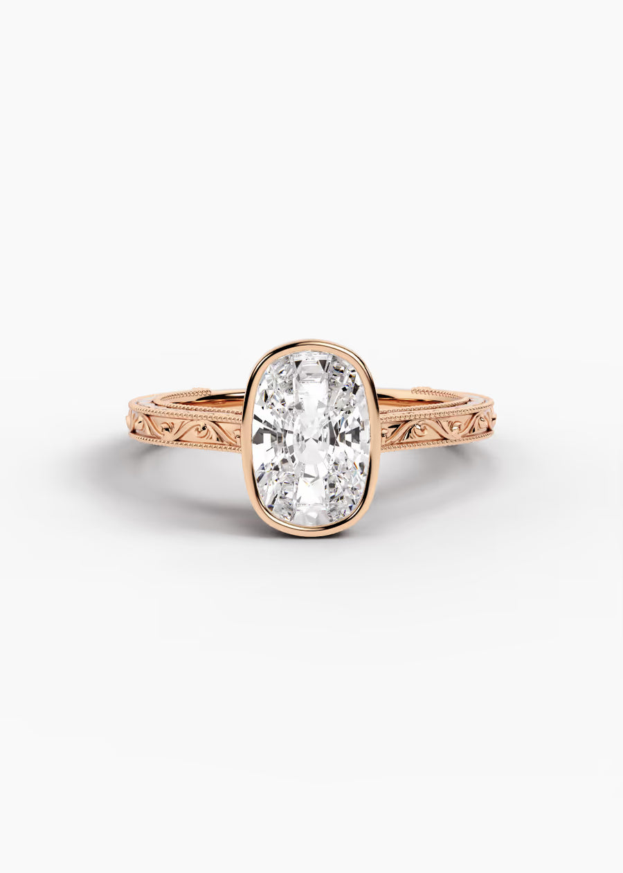RG: The Reverie · Cushion — rose gold view 1