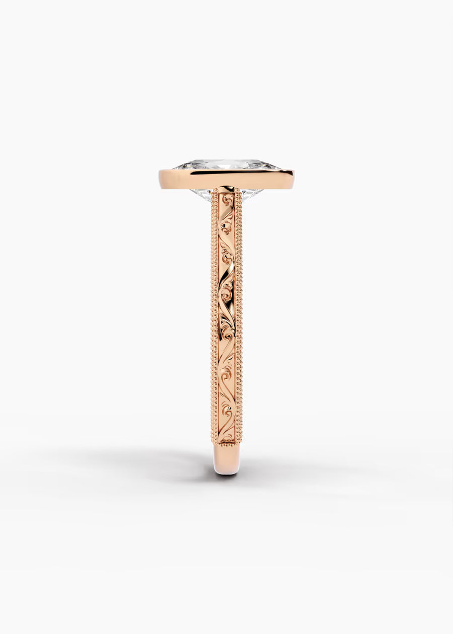 RG: The Reverie · Cushion — rose gold view 3