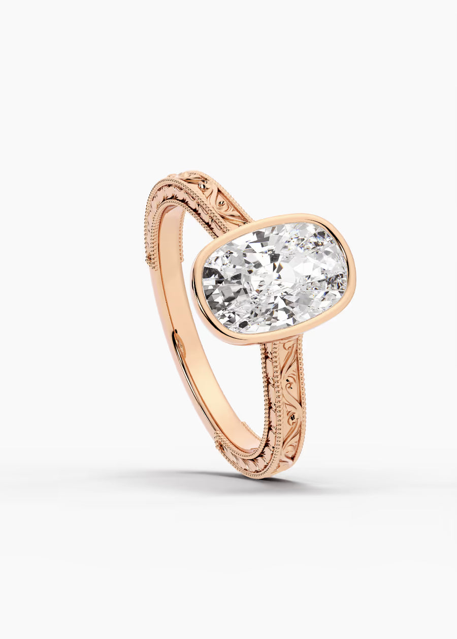 RG: The Reverie · Cushion — rose gold view 4