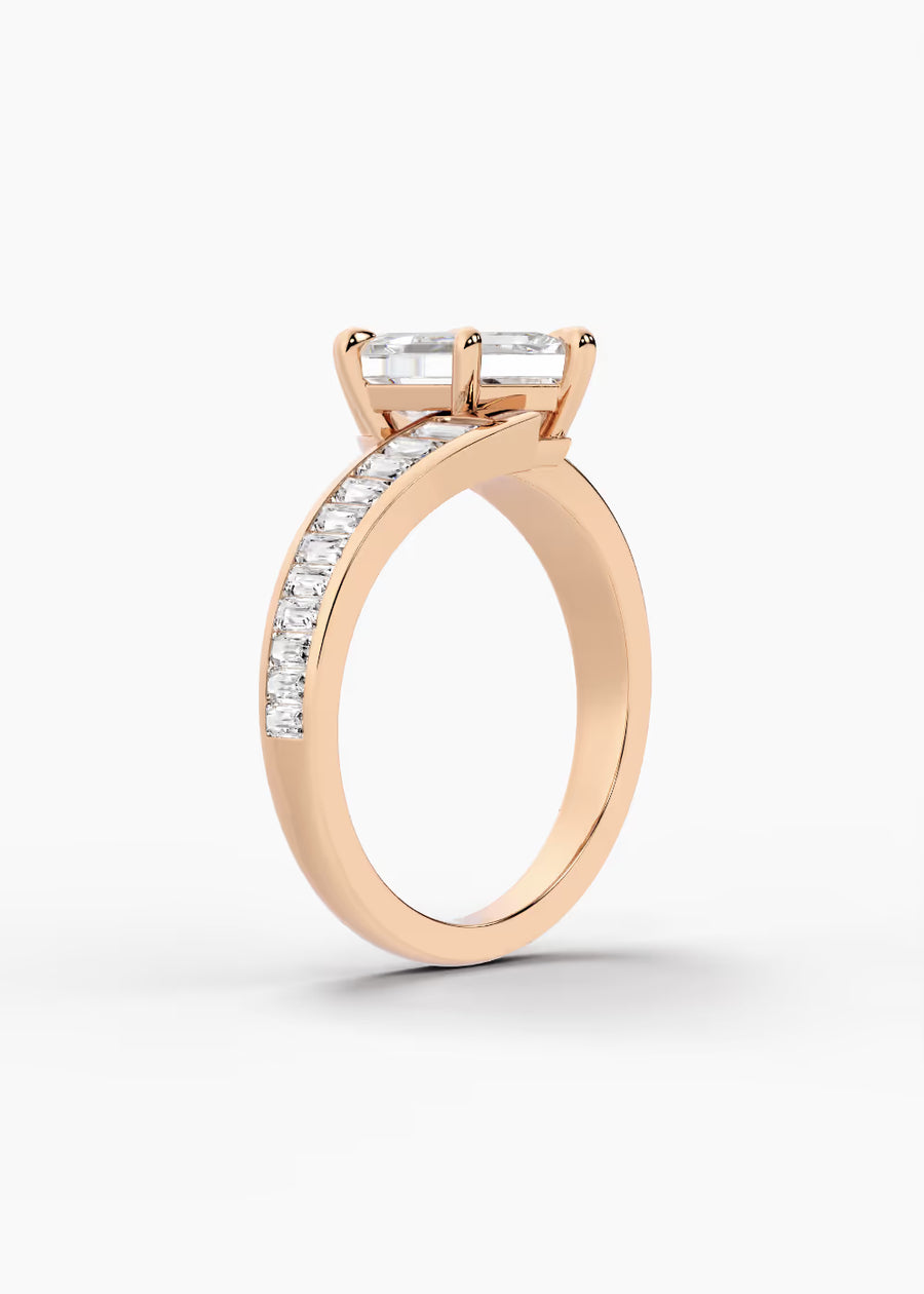 RG: The Rivulet · Dutch Marquise Brilliant — rose gold view 2