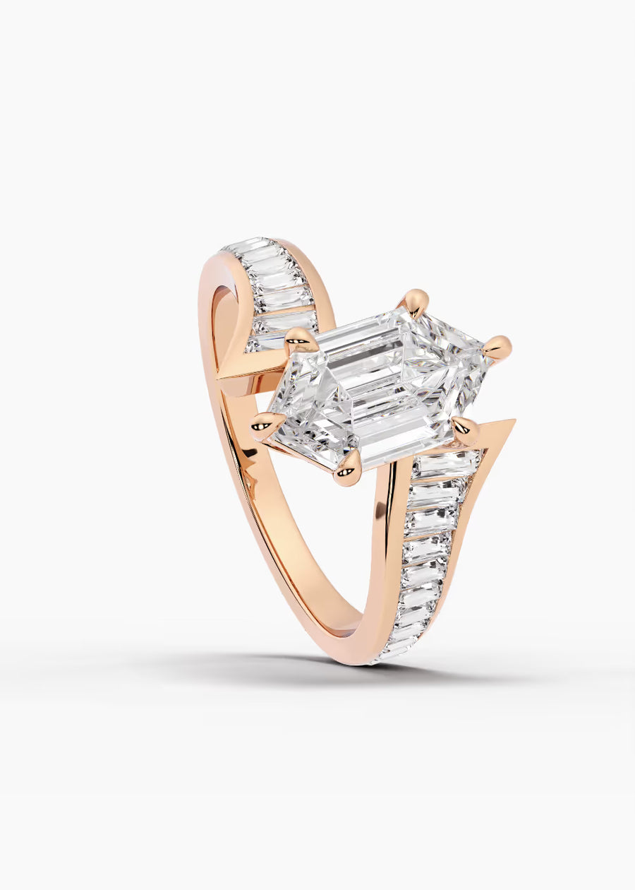 RG: The Rivulet · Dutch Marquise Brilliant — rose gold view 4