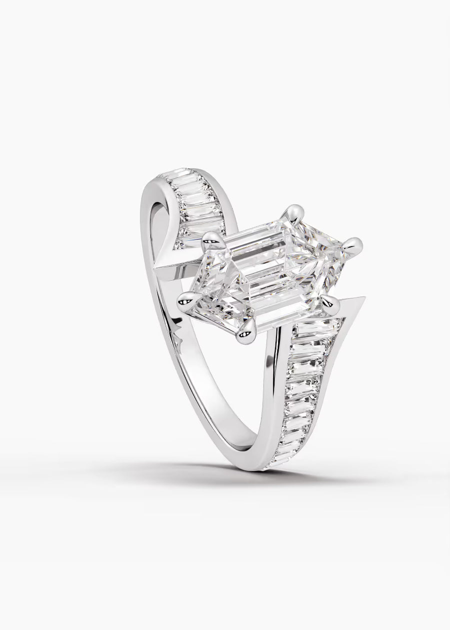 WG: The Rivulet · Dutch Marquise Brilliant — white gold view 4