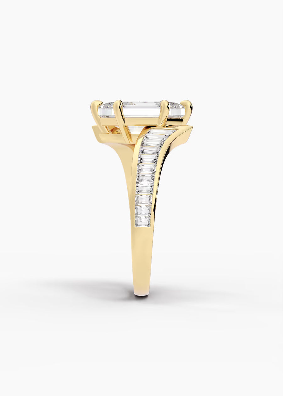 YG: The Rivulet · Dutch Marquise Brilliant — yellow gold view 3