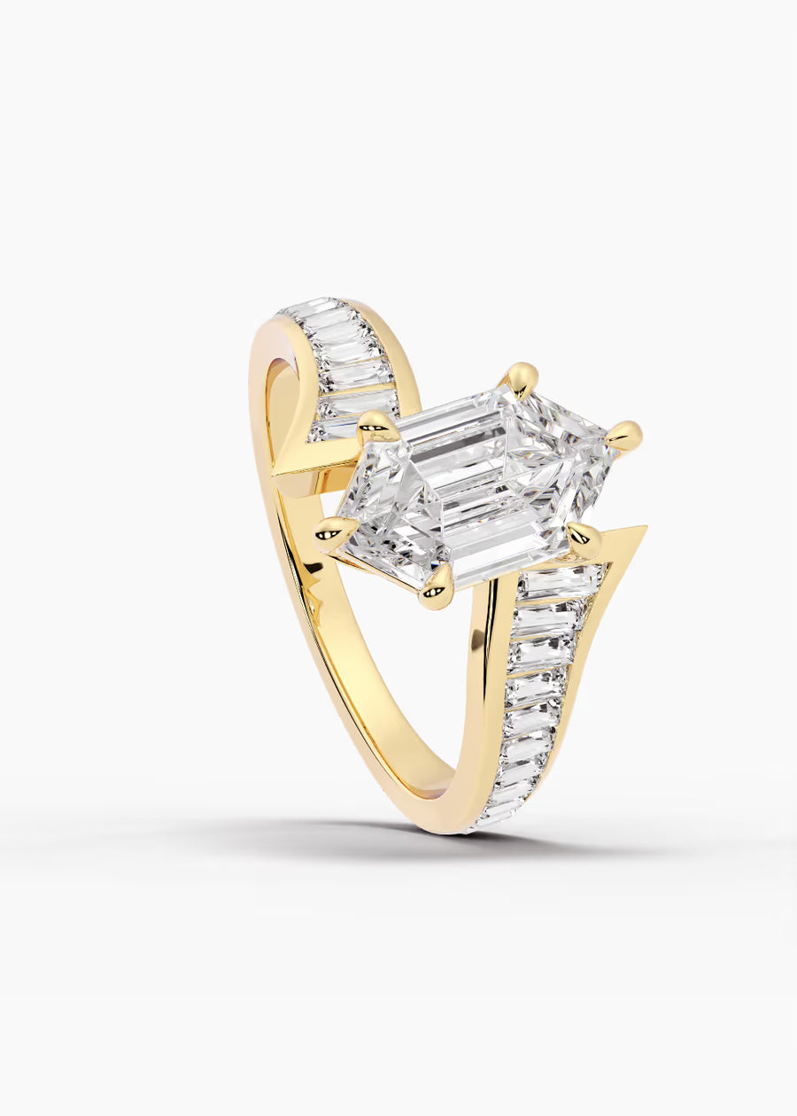 YG: The Rivulet · Dutch Marquise Brilliant — yellow gold view 4