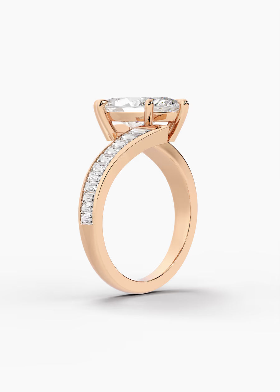 RG: The Rivulet · Marquise — rose gold view 2
