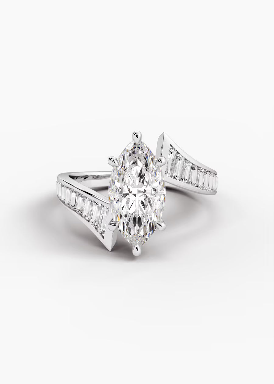 WG: The Rivulet · Marquise — white gold view 1