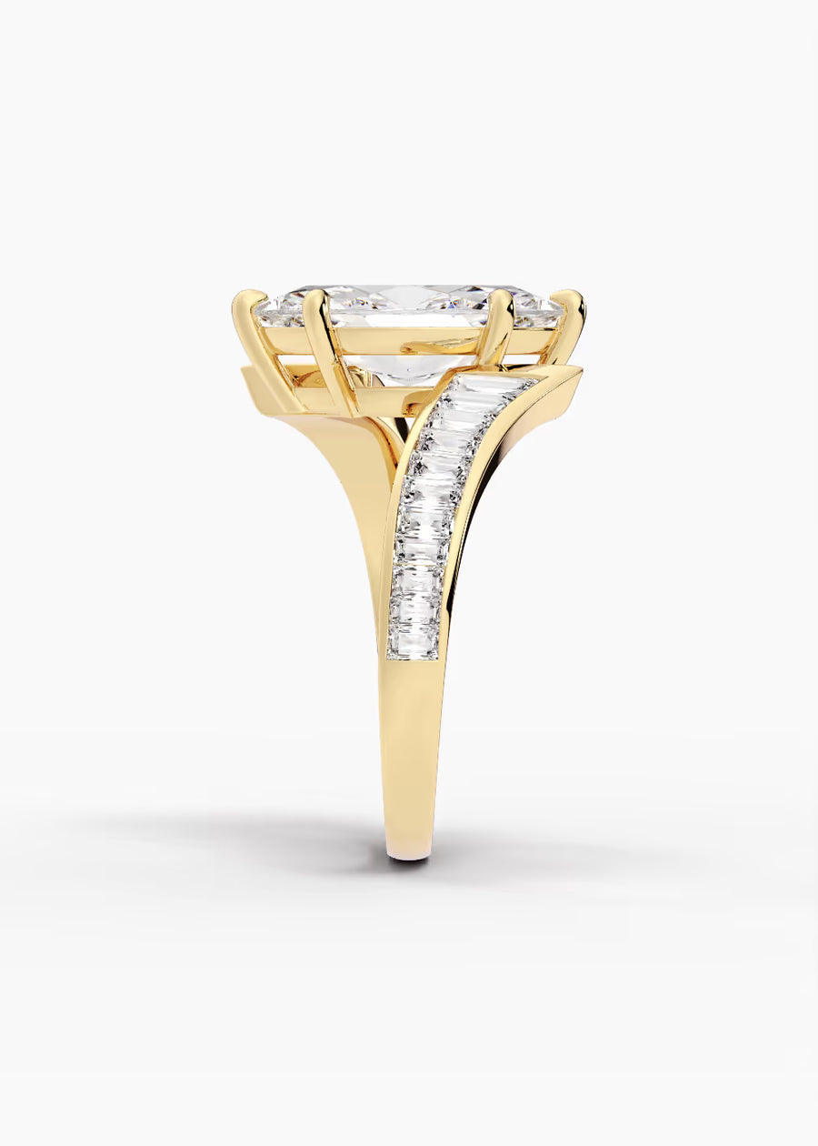 YG: The Rivulet · Marquise — yellow gold view 3