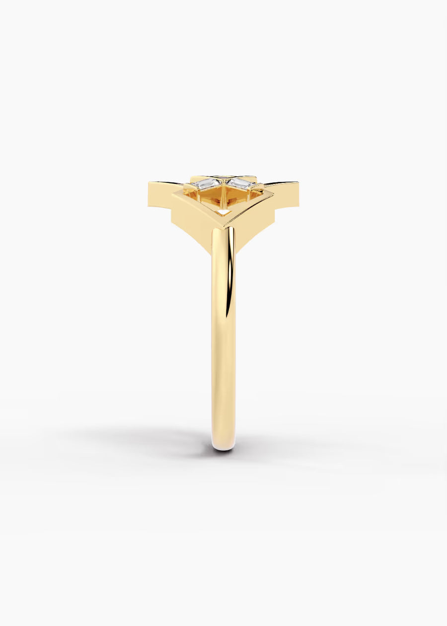 YG: The SHANNON — yellow gold view 3