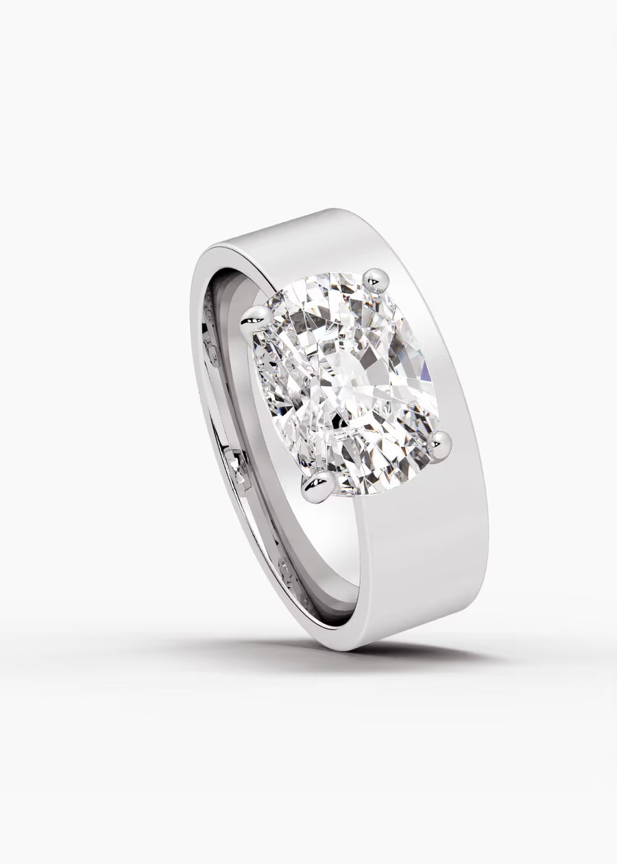 WG: The Shift · Elongated Cushion — white gold view 4