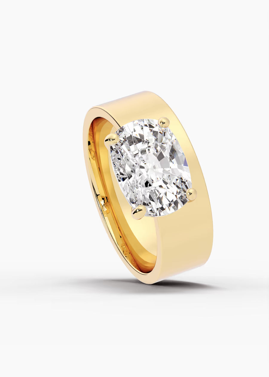 YG: The Shift · Elongated Cushion — yellow gold view 4