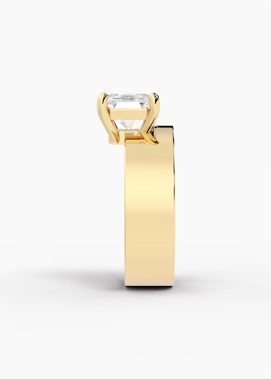 YG: The Shift · Emerald — yellow gold view 3