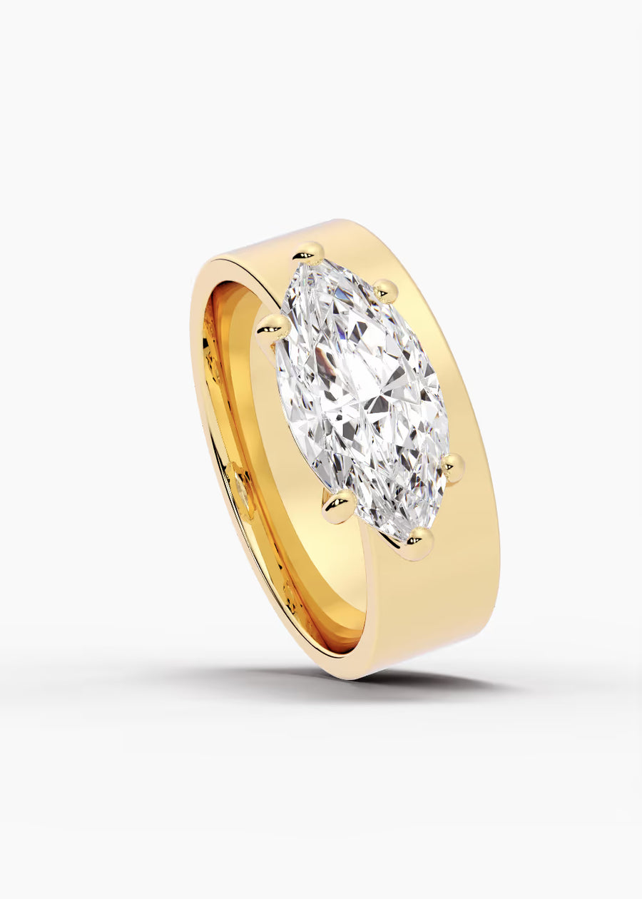 YG: The Shift · Marquise — yellow gold view 4