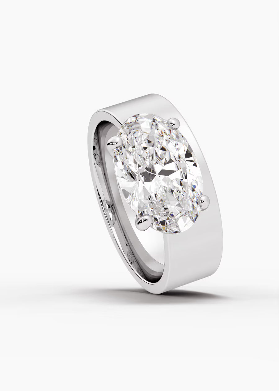 WG: The Shift · Oval — white gold view 4