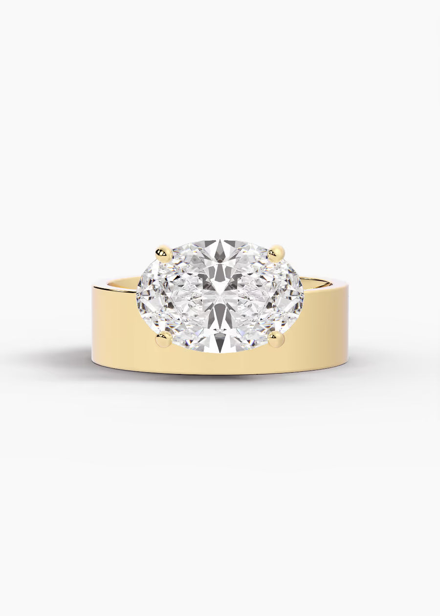 YG: The Shift · Oval — yellow gold view 1