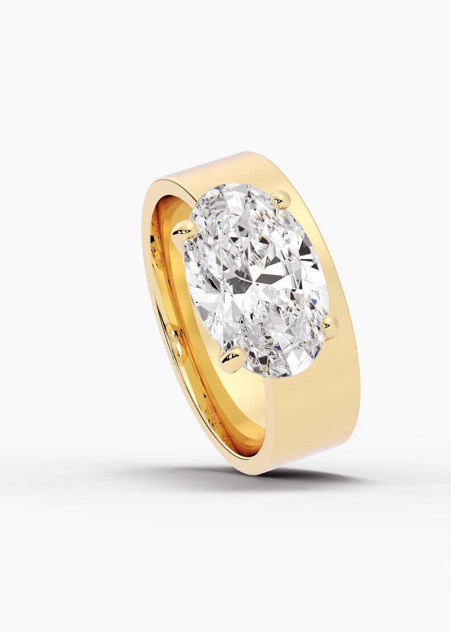 YG: The Shift · Oval — yellow gold view 4