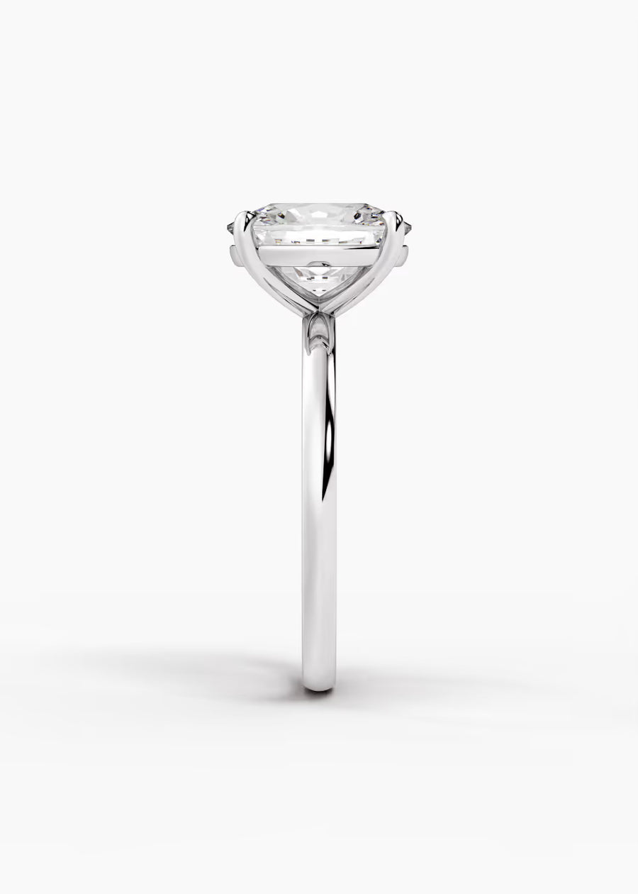 WG: The Signature · Elongated Cushion — white gold view 3