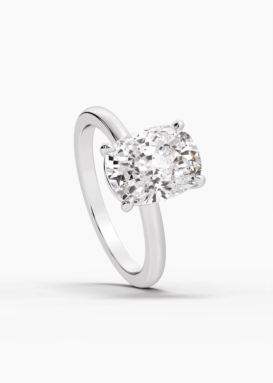 WG: The Signature · Elongated Cushion — white gold view 4