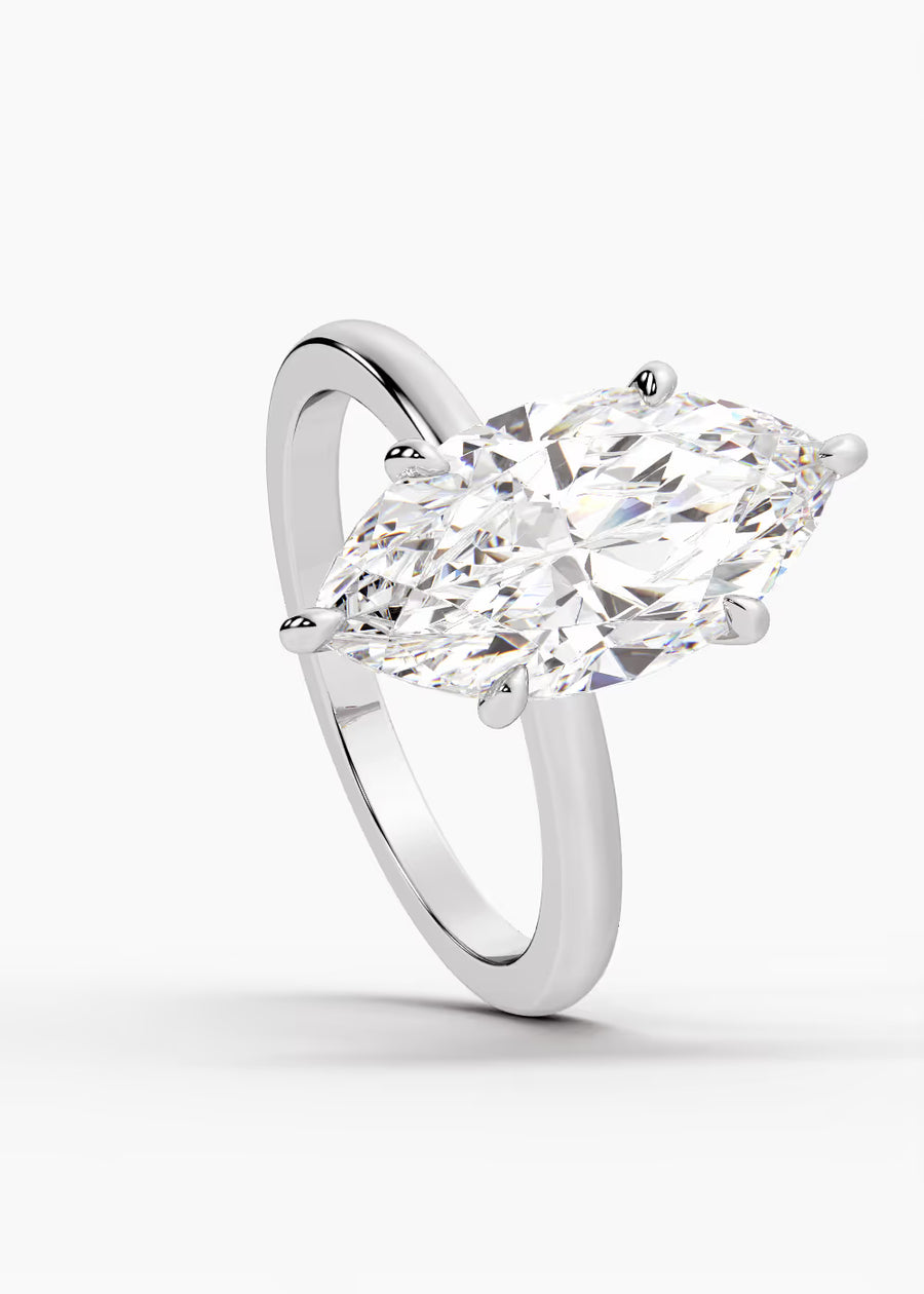 WG: The Signature · Marquise — white gold view 4