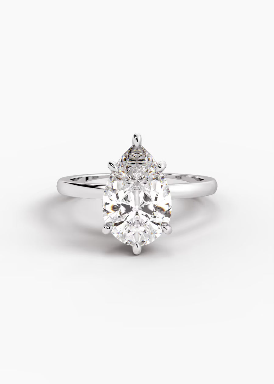 WG: The Signature · Pear — white gold view 1