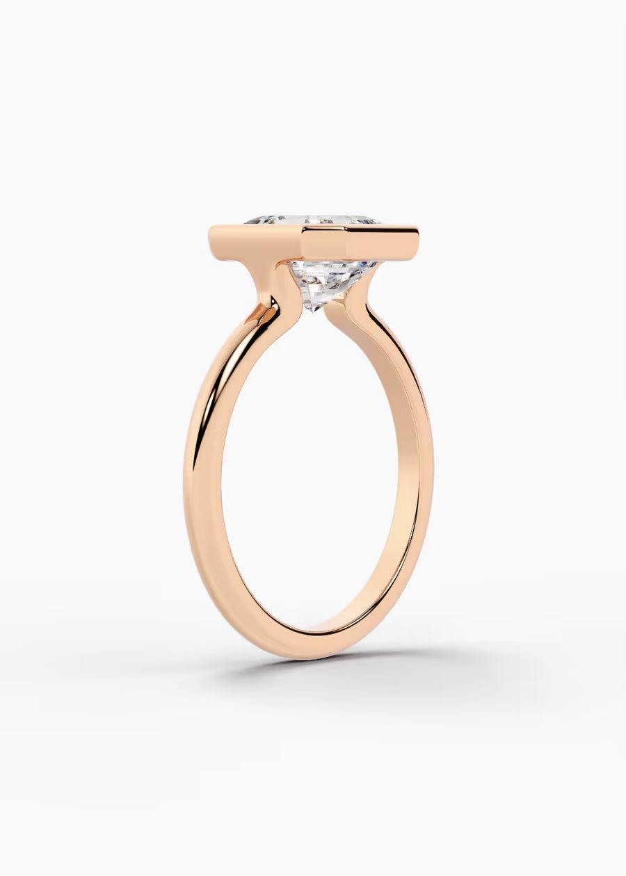 RG: The Silhouette · Asscher — rose gold view 2