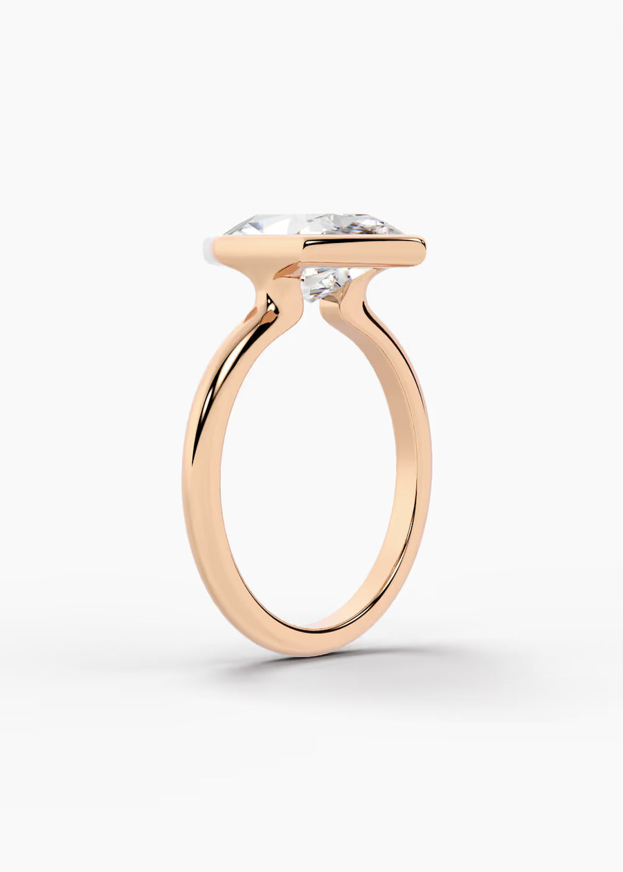 RG: The Silhouette · Dutch Marquise Brilliant — rose gold view 2