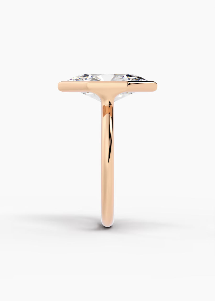 RG: The Silhouette · Dutch Marquise Brilliant — rose gold view 3