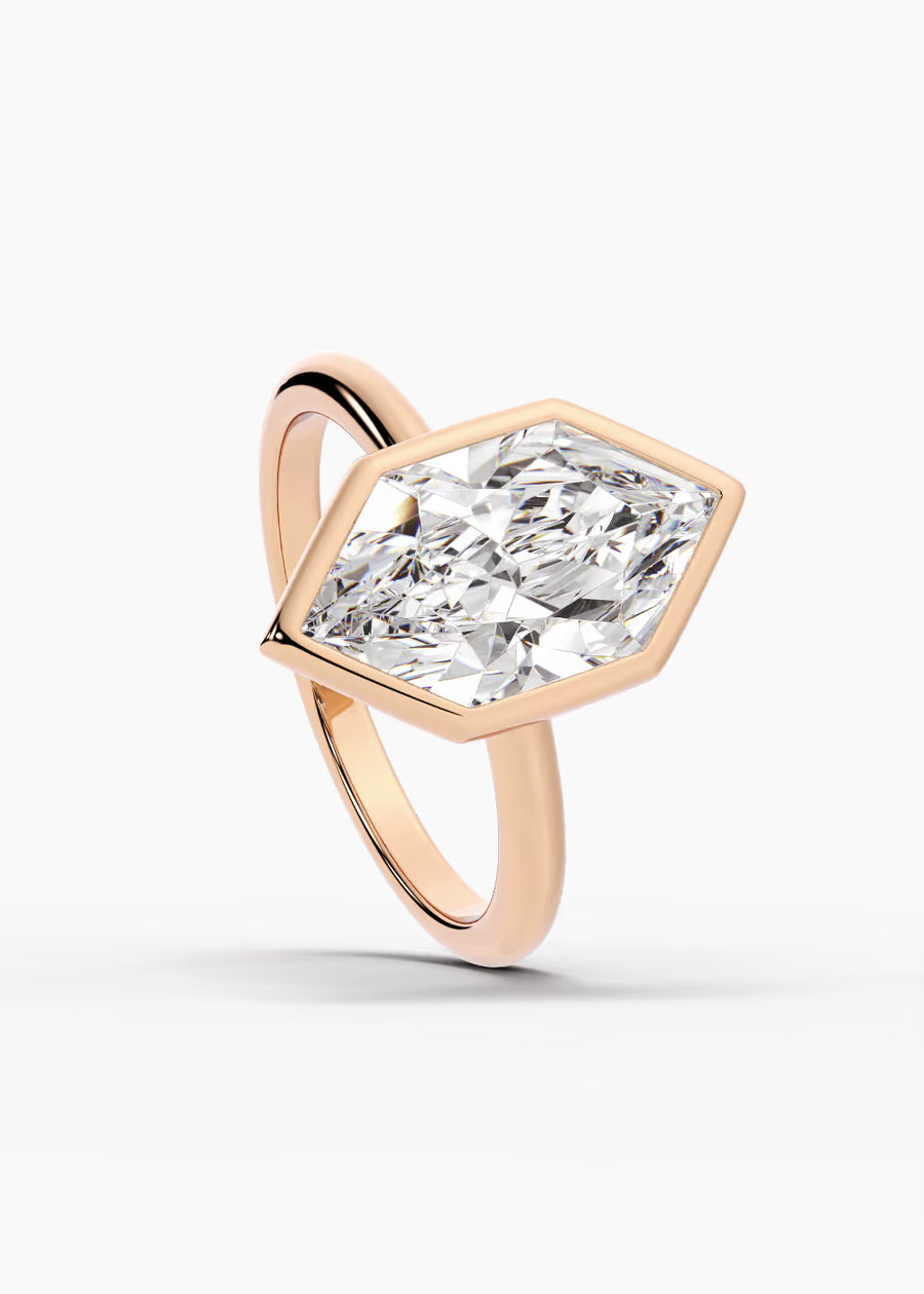 RG: The Silhouette · Dutch Marquise Brilliant — rose gold view 4