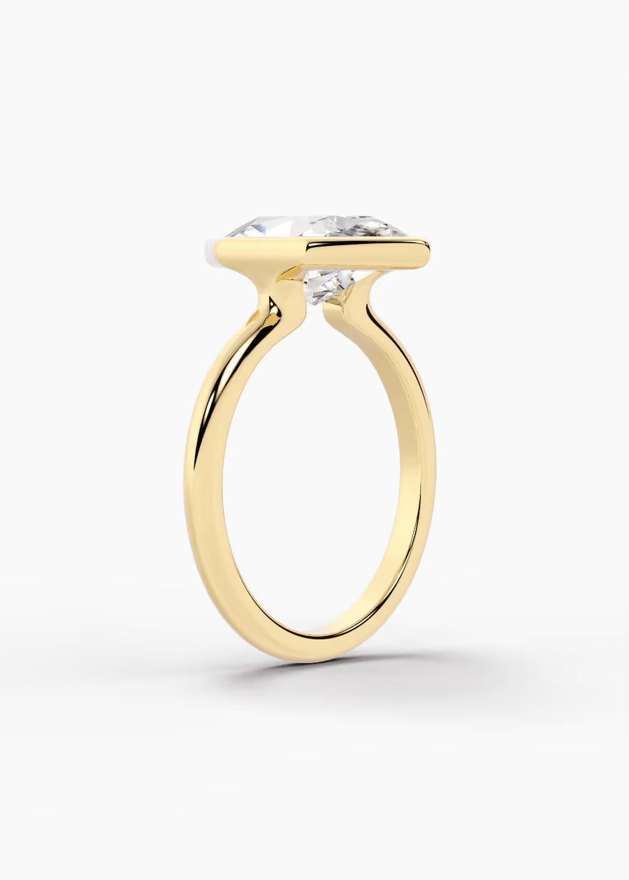 YG: The Silhouette · Dutch Marquise Brilliant — yellow gold view 2