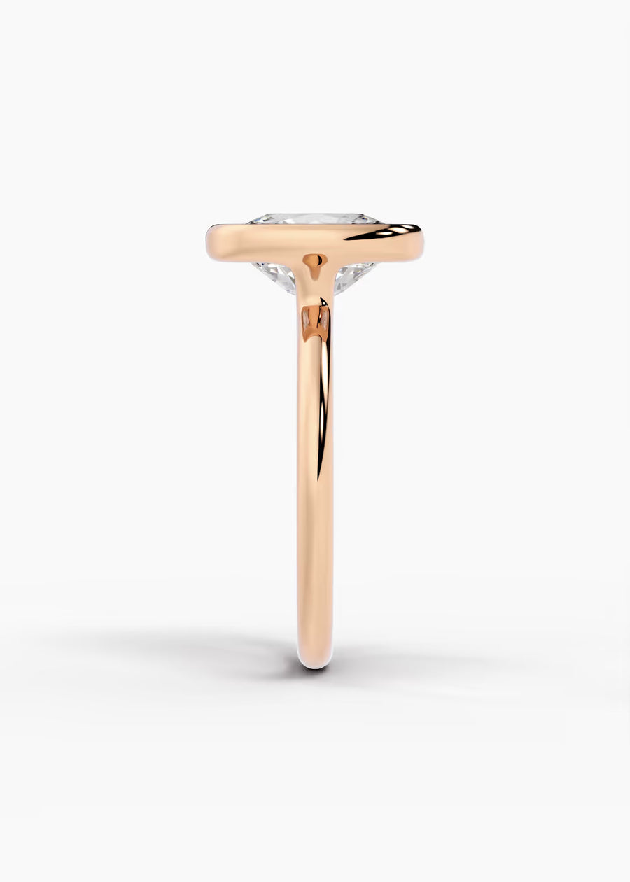 RG: The Silhouette · Elongated Cushion — rose gold view 3