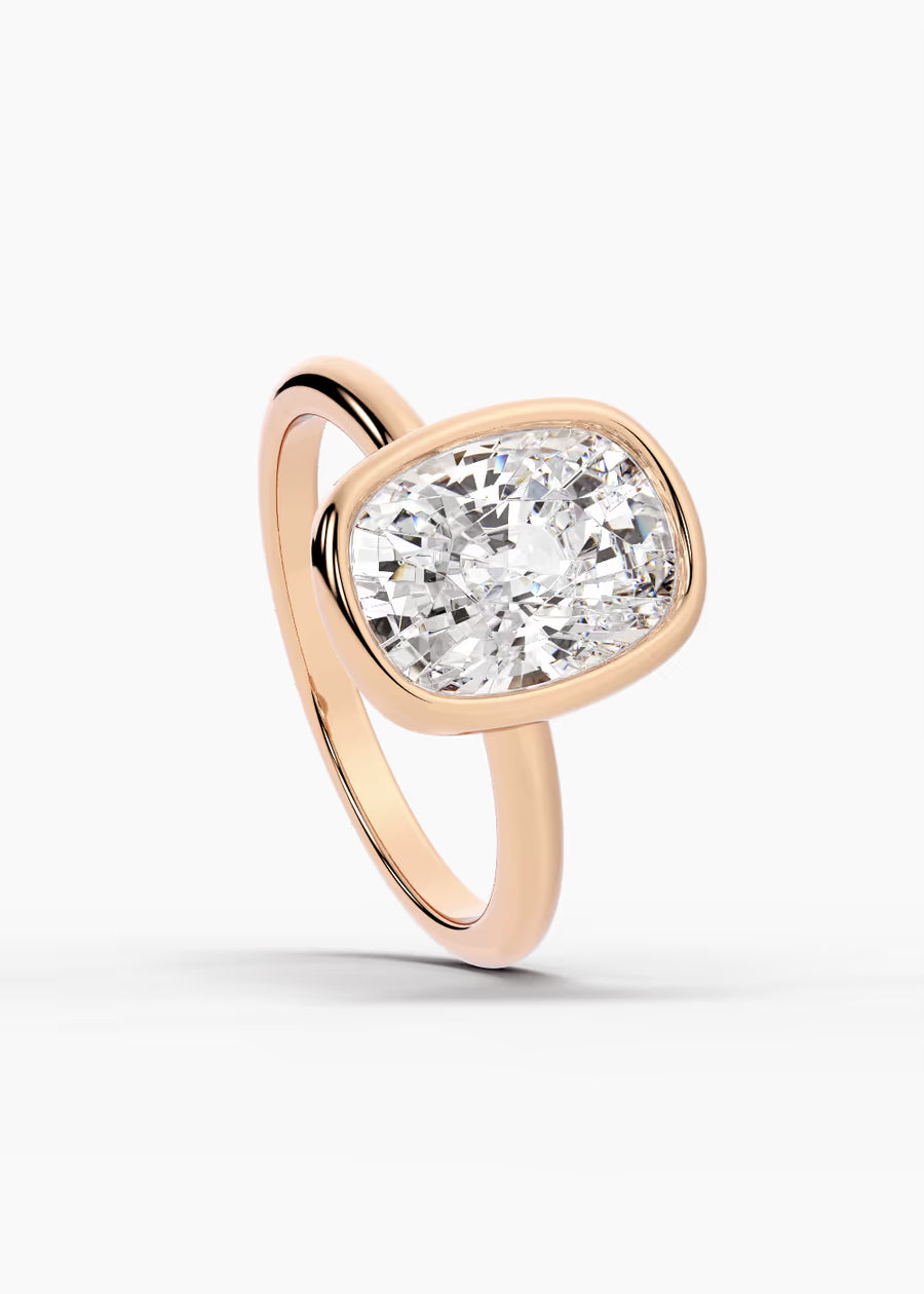 RG: The Silhouette · Elongated Cushion — rose gold view 4