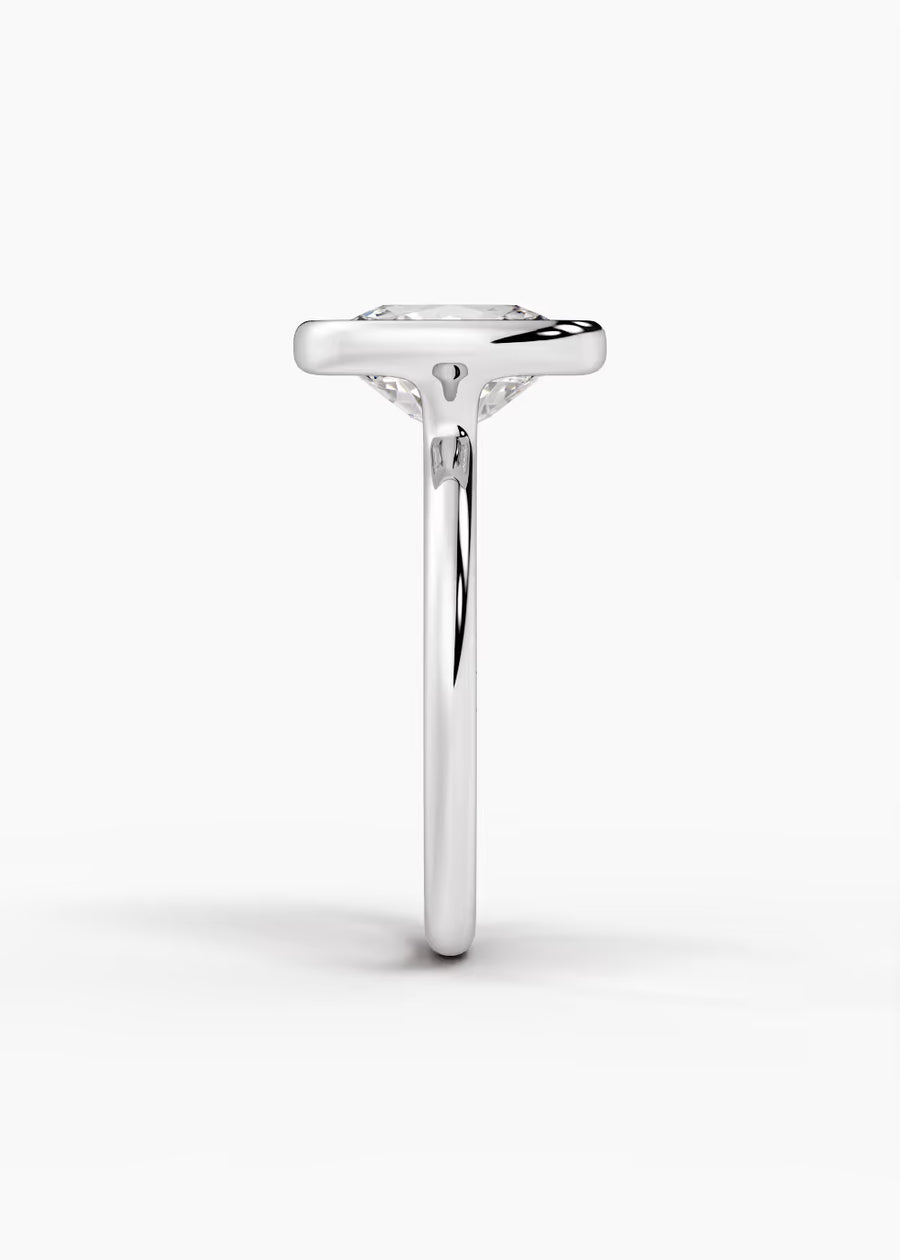 WG: The Silhouette · Elongated Cushion — white gold view 3