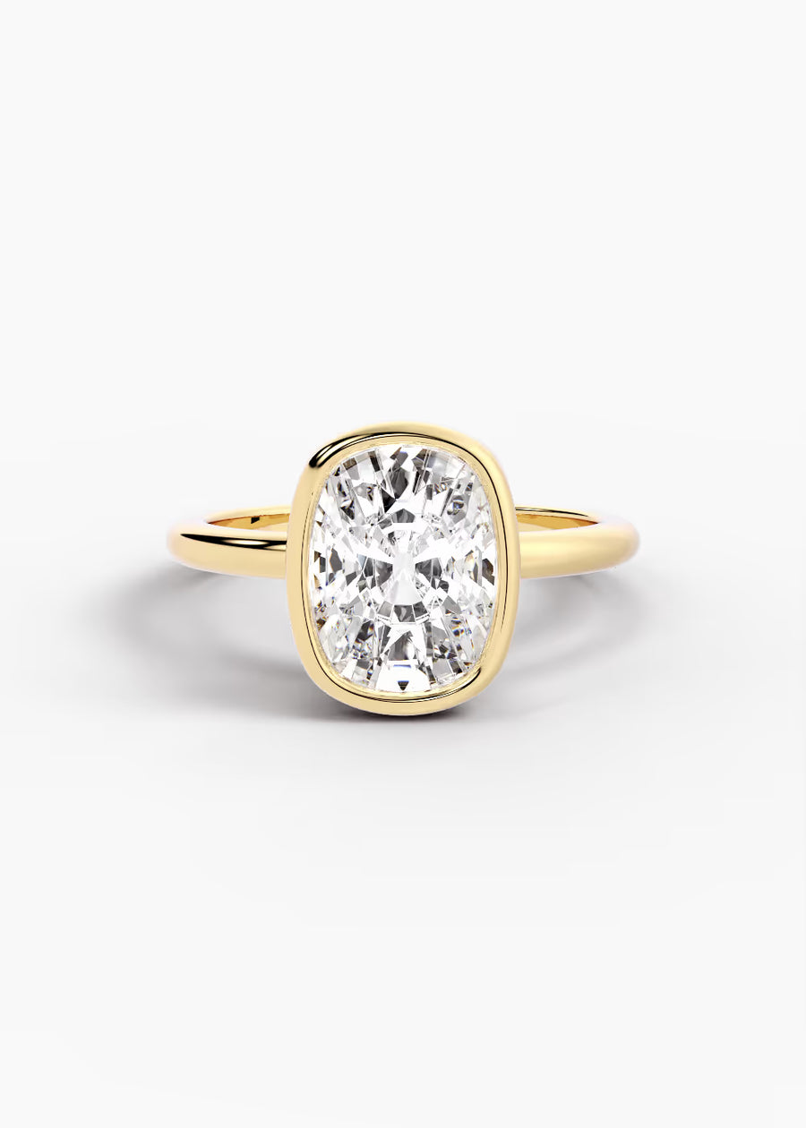 YG: The Silhouette · Elongated Cushion — yellow gold view 1