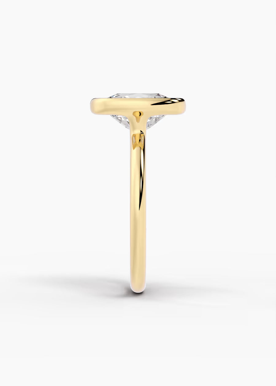 YG: The Silhouette · Elongated Cushion — yellow gold view 3