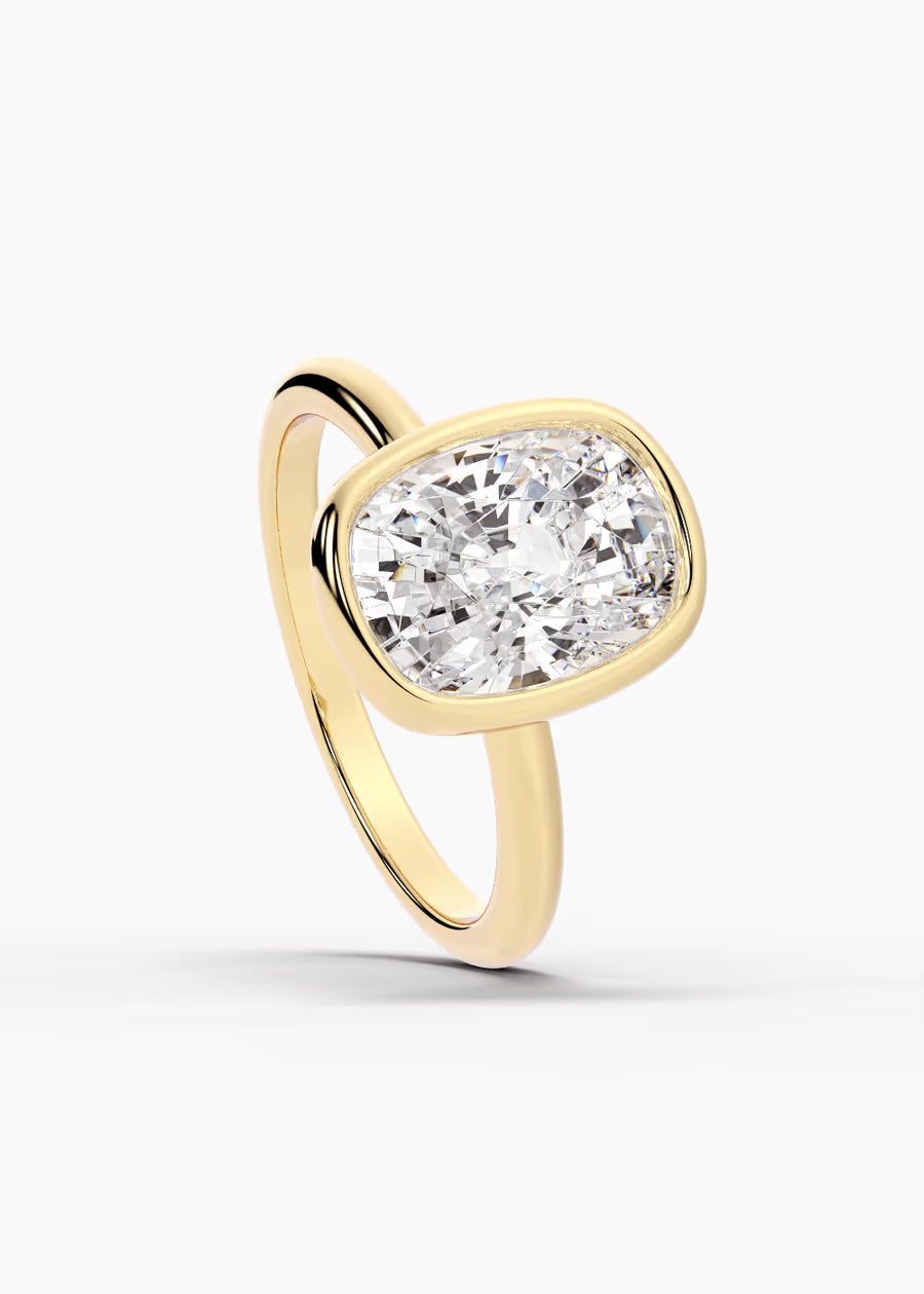 YG: The Silhouette · Elongated Cushion — yellow gold view 4