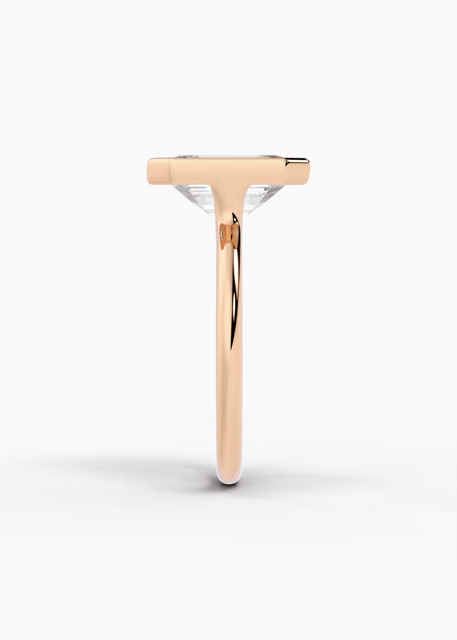 RG: The Silhouette · Emerald — rose gold view 3