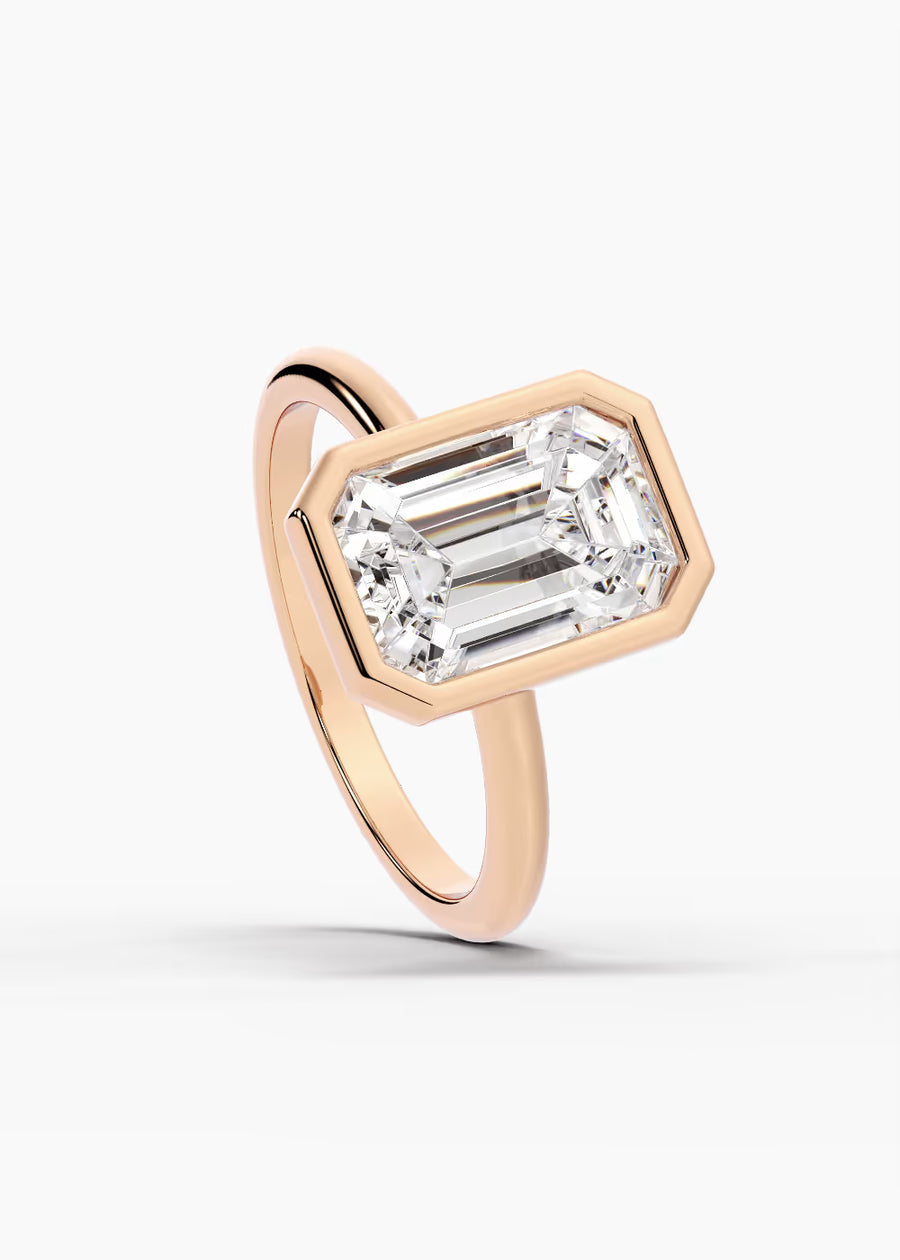 RG: The Silhouette · Emerald — rose gold view 4