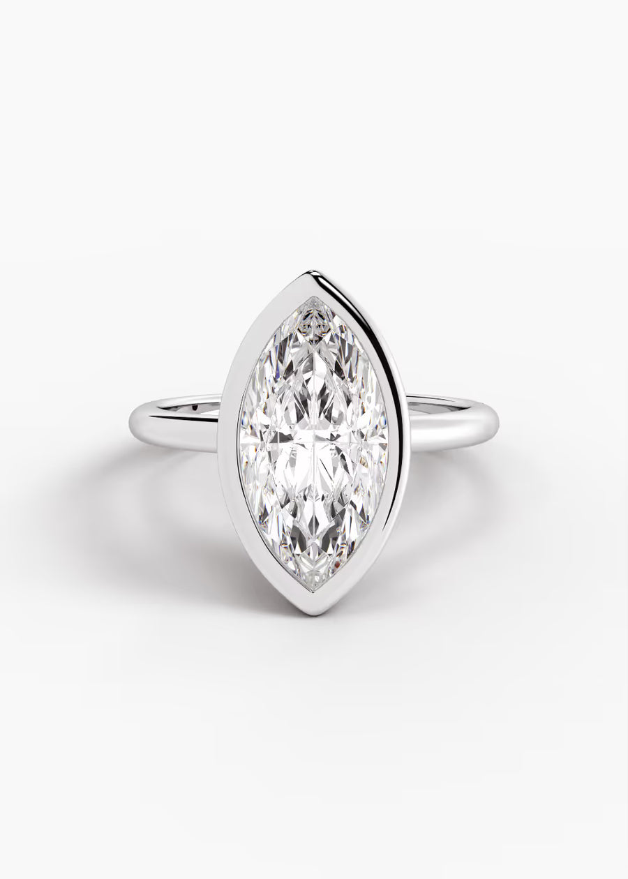 WG: The Silhouette · Marquise — white gold view 1