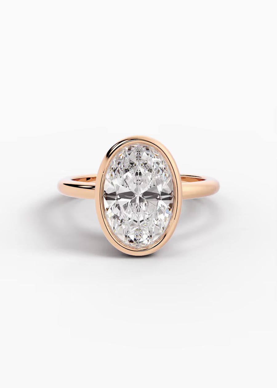 RG: The Silhouette · Oval — rose gold view 1