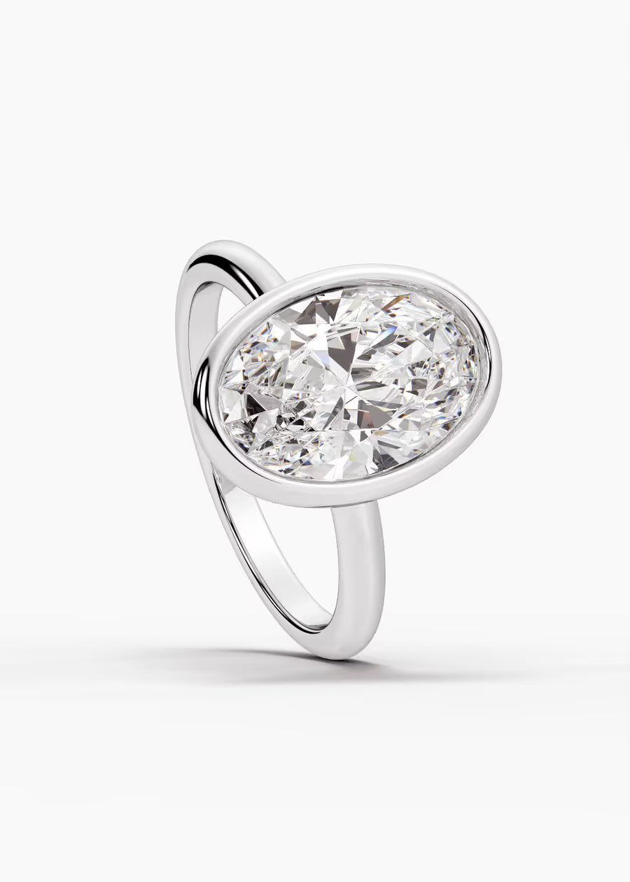 WG: The Silhouette · Oval — white gold view 4