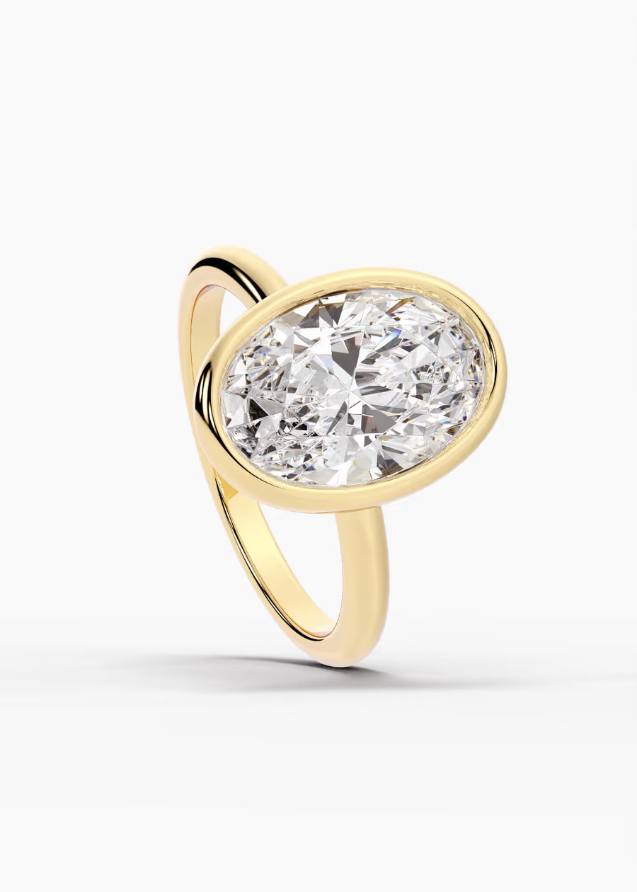 YG: The Silhouette · Oval — yellow gold view 4