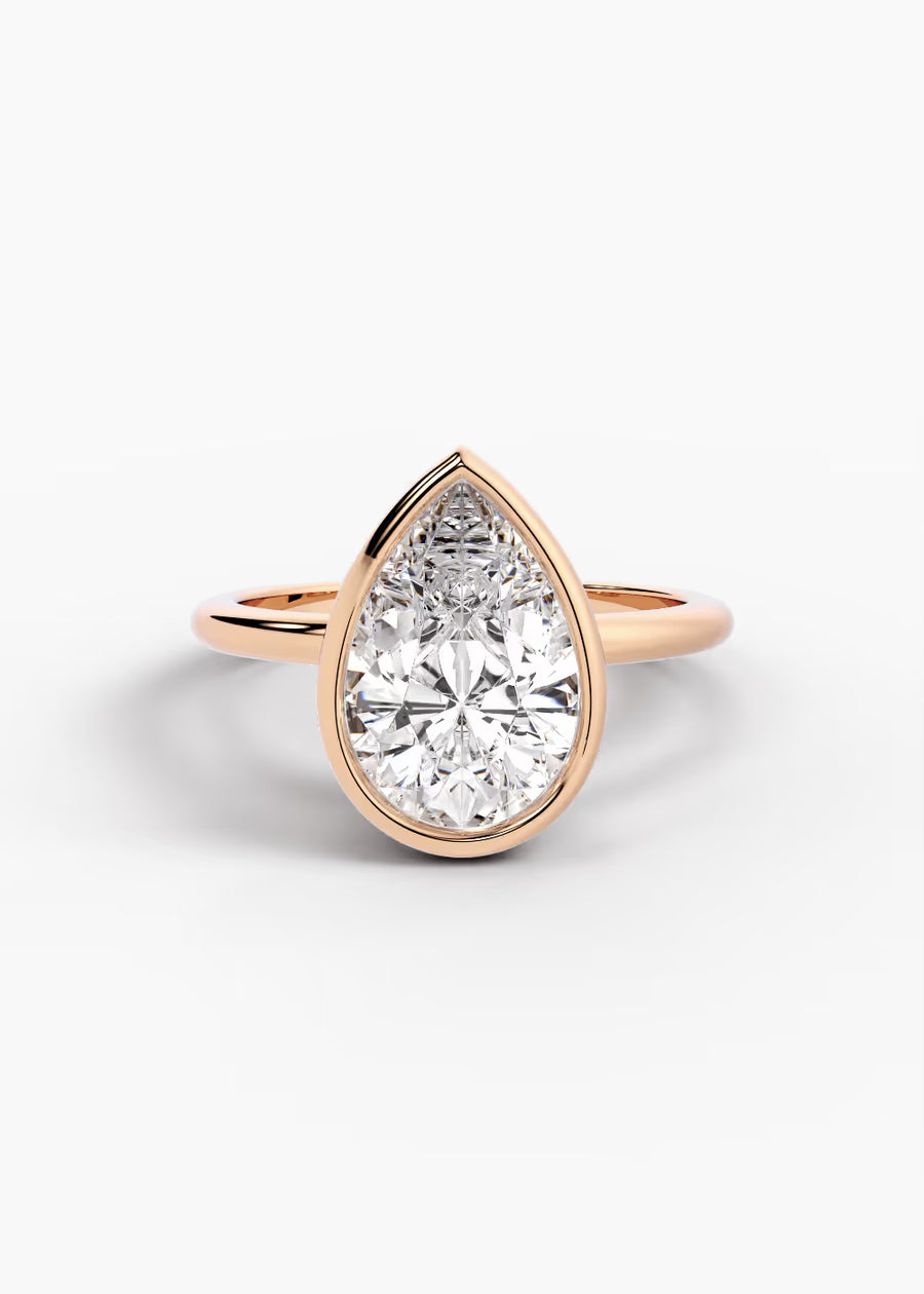 RG: The Silhouette · Pear — rose gold view 1