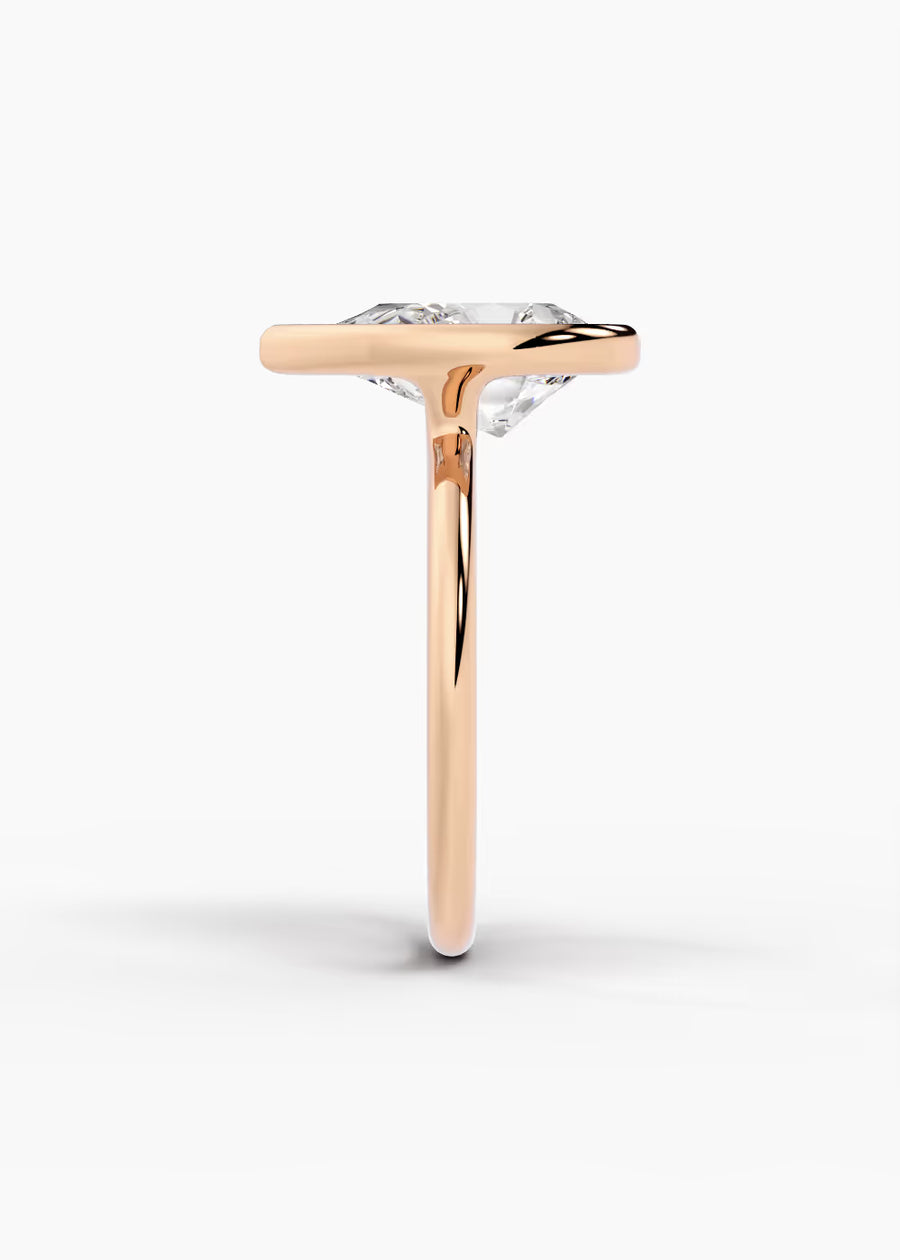 RG: The Silhouette · Pear — rose gold view 3